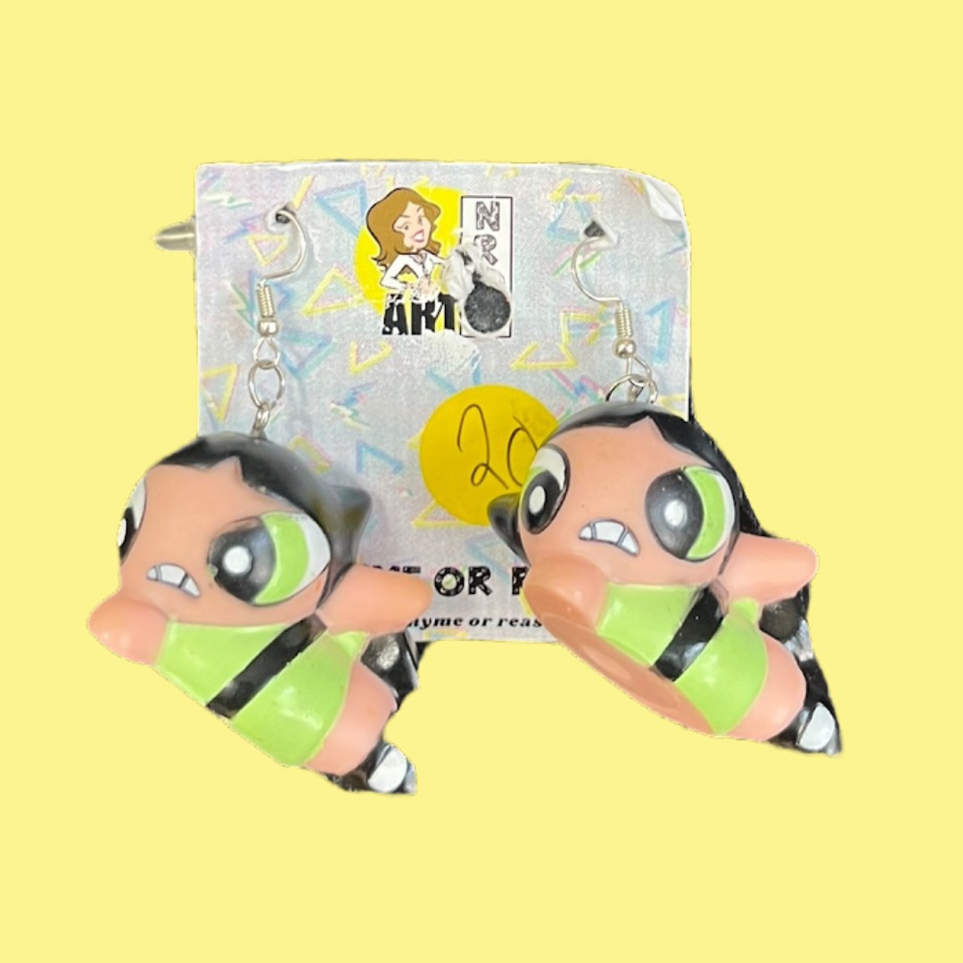 Powerpuff Girls Blossom V2 Earrings NO RHYME OR REASON ART